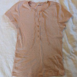 Doen pointelle brie t-shirt